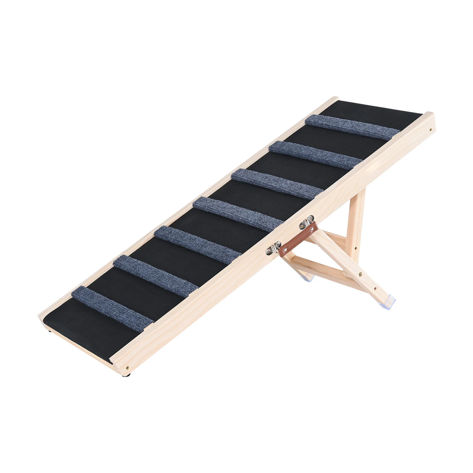 Dog Ramp Folding Ladder Anti-slip High Adjustable Wooden Pet Ramp