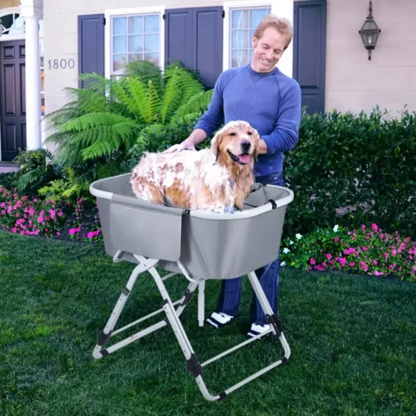 Elevated Adjustable Bathing Station Ideal For Medium To Large Pets
