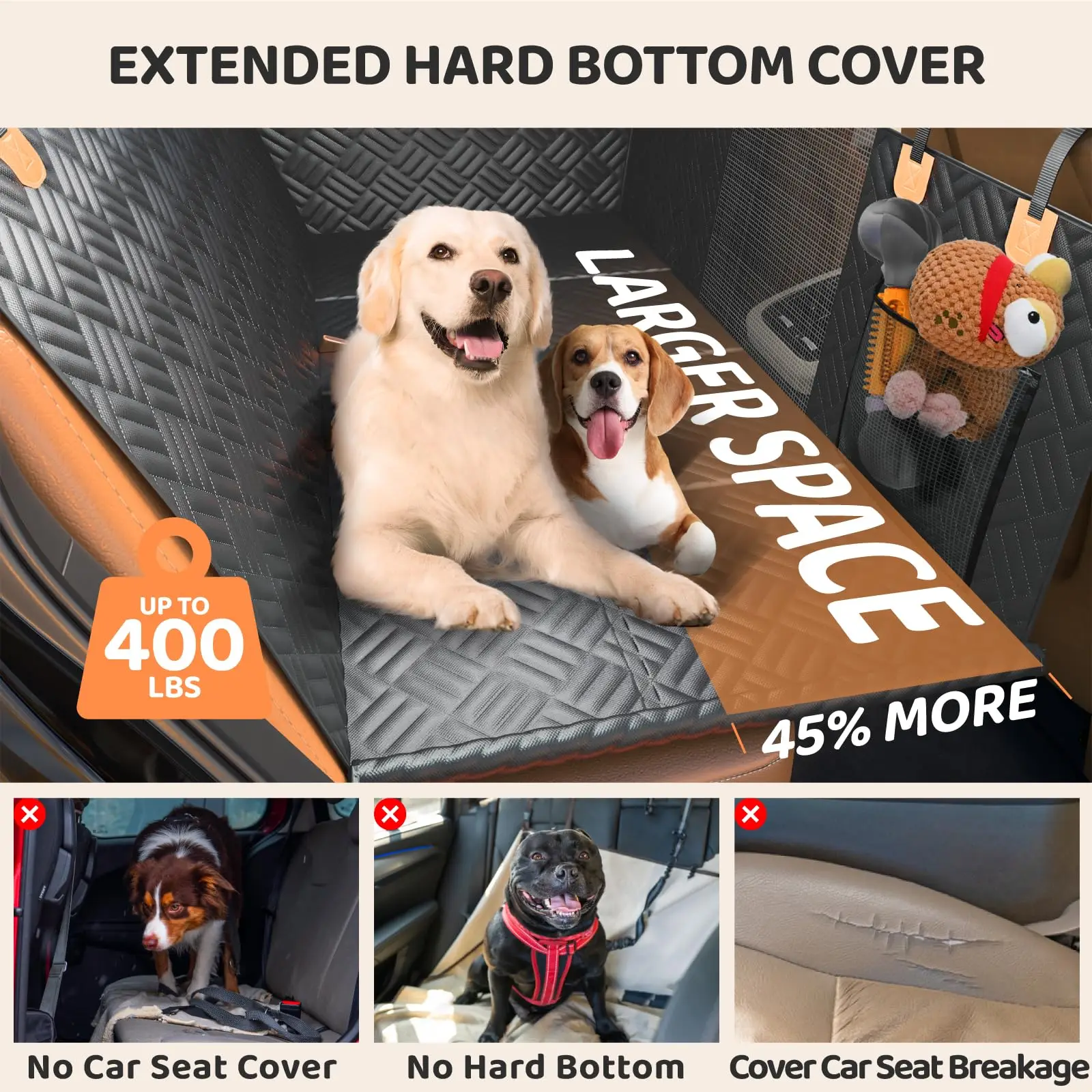 Heavy Duty Rear Car Seat Cover